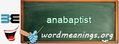 WordMeaning blackboard for anabaptist